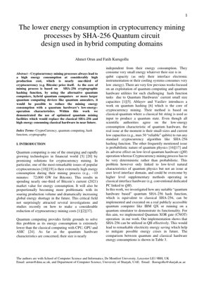جلد سند PDF - پیاده‌سازی کوانتومی SHA-256 برای استخراج انرژی‌کارآمد ارزهای دیجیتال